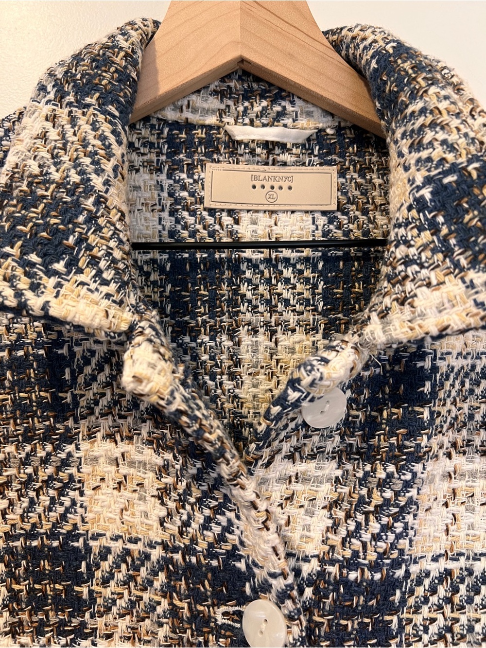 BLANK NYC Plaid Tweed Cropped Jacket - Picture 2 of 5